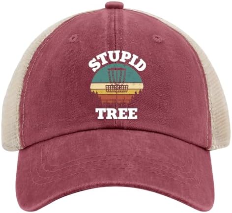 Stupid Tree Disc GolfFunny Trucker Hat Grandpa Gift