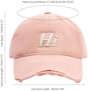 Adjustable Deep Bill Baseball Hat for Women