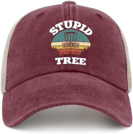 Stupid Tree Disc GolfFunny Trucker Hat Grandpa Gift