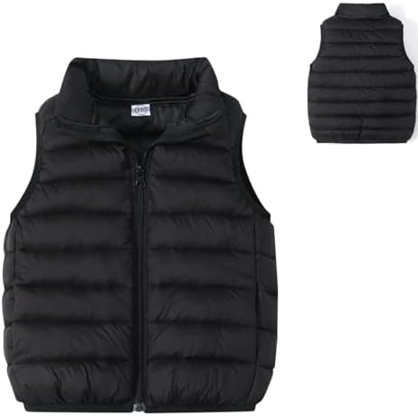 Unisex Kids Down Puffer Jacket - Stand Collar Winter Companion
