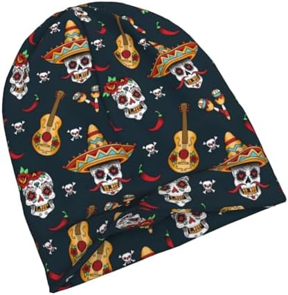 Mens Unisex Skull Beanie Hat for Winter
