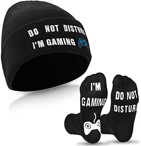 ANDOLO Do Not Disturb Gaming Socks and Beanie Hat