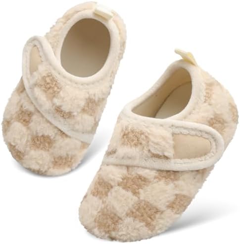 Scurtain Toddler Slippers for Winter Cozy and Safe for Kids