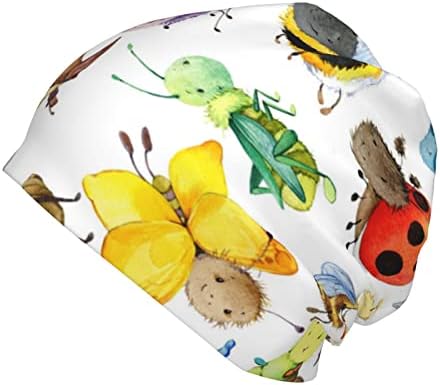 DEHUAL Painted Insects Kids Beanie Skull Cap 7-12 Year Black