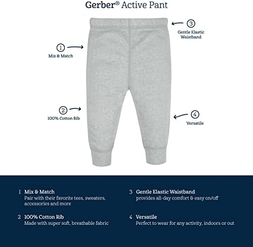 Gerber Baby Girls Active Pants Set