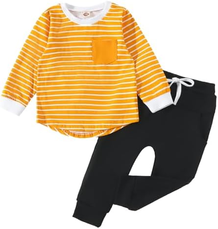 Yellow Stripe Girls Raincoat and Toddlers Vest With Boys Outfit for Kids