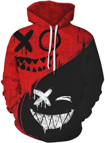 Mens 3D printed hoodie - Fashionable trendy