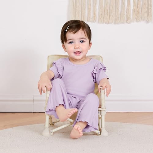 Kupretty Baby Girl Clothes Trendy Ruffle T-Shirts Flare Pants for Summer