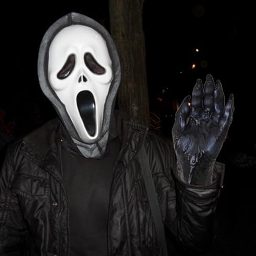 Halloween Costume Gloves for Adults - Flexible PVC Trick or Treat Trick