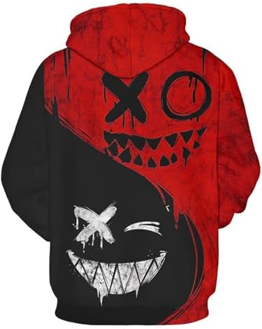 Mens 3D printed hoodie - Fashionable trendy