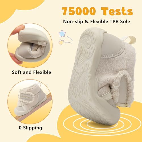 JOINFREE Baby Slippers for Toddler Boys and Girls Cozy Warm Winter Shoes