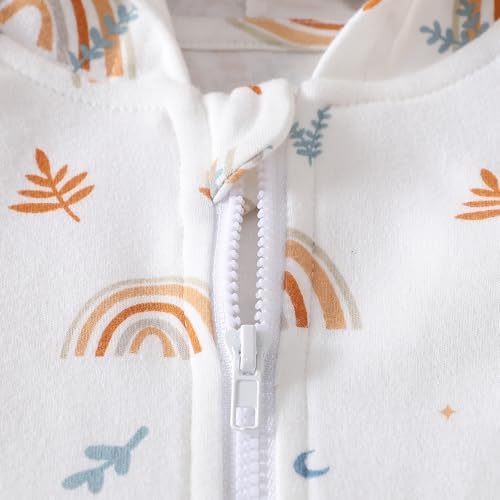 ROMPERINBOX Baby Hoodie for Boy Girl - 0-24 Months Rainbow Print