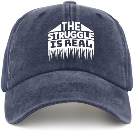 The Struggle is Real Pigment Black Baseball Cap for Men