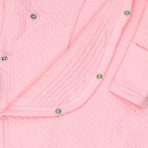 Organic Cotton Kimono Coverall for Baby Girls Pink 24 Months US