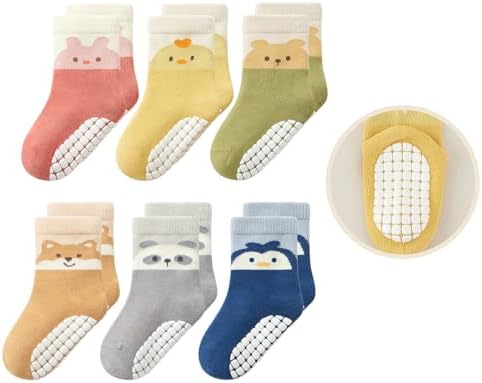 Adorable Non-Slip Ankle Socks for Toddlers 0-7 Months