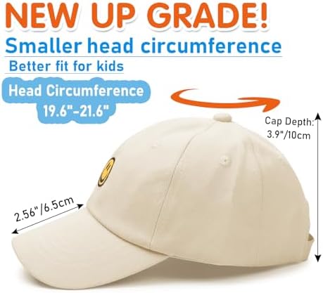 Smiley Face Kids Baseball Cap