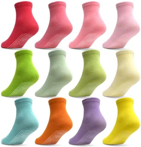 Tphon Toddler Girls Non-Slip Socks for 1-7 Years
