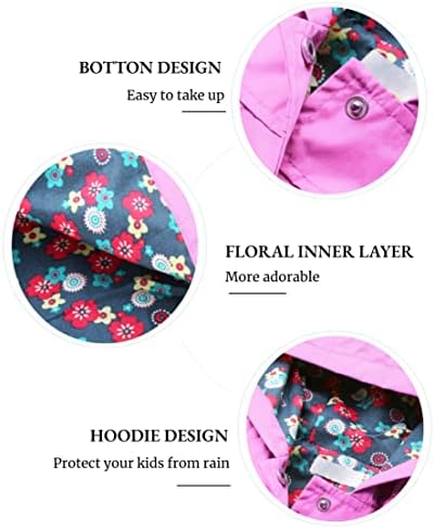 Perfect for Kids Pink Hoodie raincoat for Boys and Girls