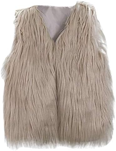 Kids Girls Faux Furry Vest Coat
