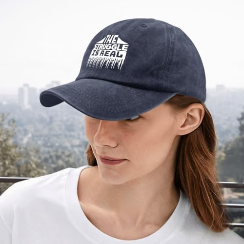 The Struggle is Real Pigment Black Baseball Cap for Men