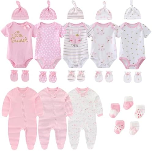Newborn Baby Layette Set - Pink - 23 Pieces for 0-12 Months