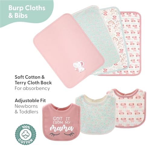 Adorably Cute Baby Layette Gift Set for Girls - Floral Elephant