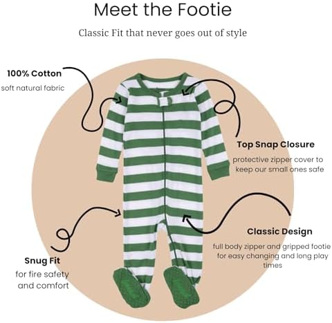 Leveret Kids Footed Pajamas 100 Cotton