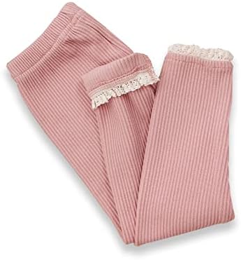 IZYJOY Toddler Girl Leggings with Ruffle Lace Trim