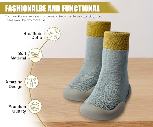 Dookeh - First Walk - Baby Socks Shoes with Anti-Collisionsole