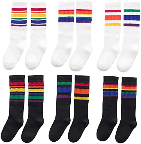 Xiyadun Unisex Toddler Child Cotton Knee High Socks 1-9 Years