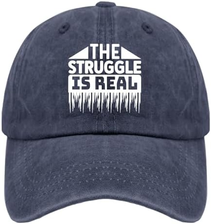 The Struggle is Real Pigment Black Baseball Cap for Men
