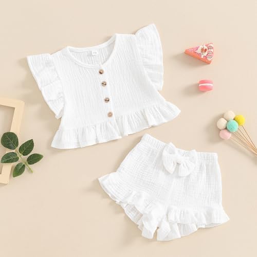 Summer Cute Toddler Ruffle Sleeveless Target Set