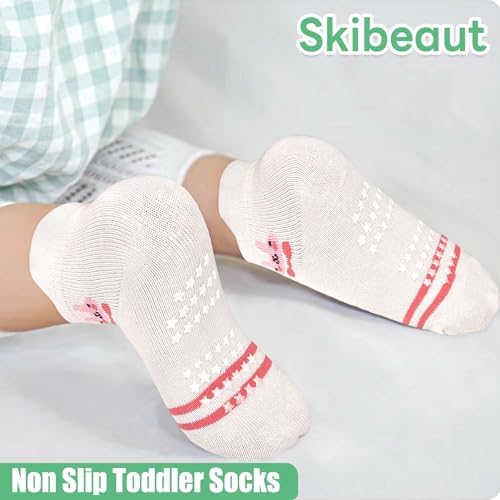 SkiBeaut Non-Slip Ankle Socks for Toddlers