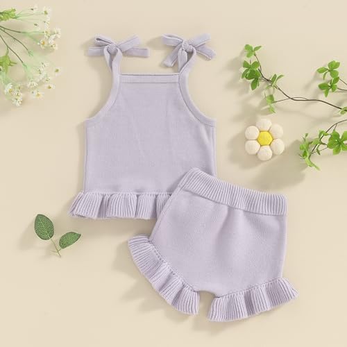 Emmababy Summer Knit Set for Girls Lightweight Stylish