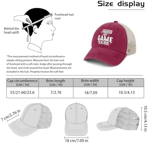 I Paused My Game to Be Here Funny Gaming Mens Novelty Trucker Hat