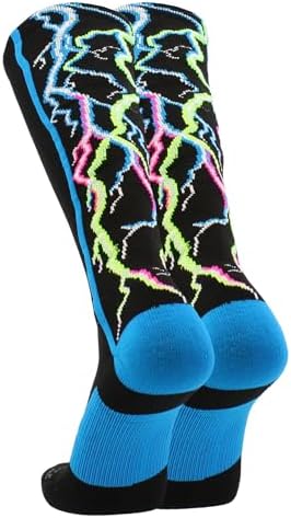 Crazy Socks with Lightning Bolts Electric Storm for Men