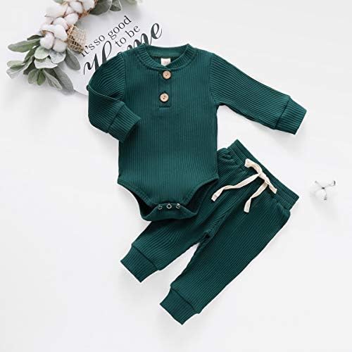 MABABY Baby Romper Set Fall Winter Knitted Cotton