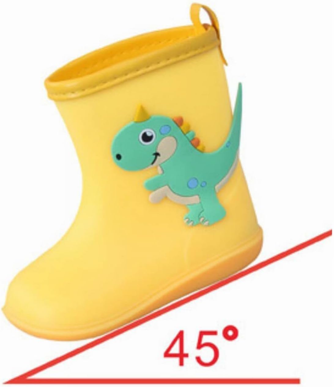 Rain Boots for Kids Waterproof Dinosaur Print Toddler Outdoor Shoes
