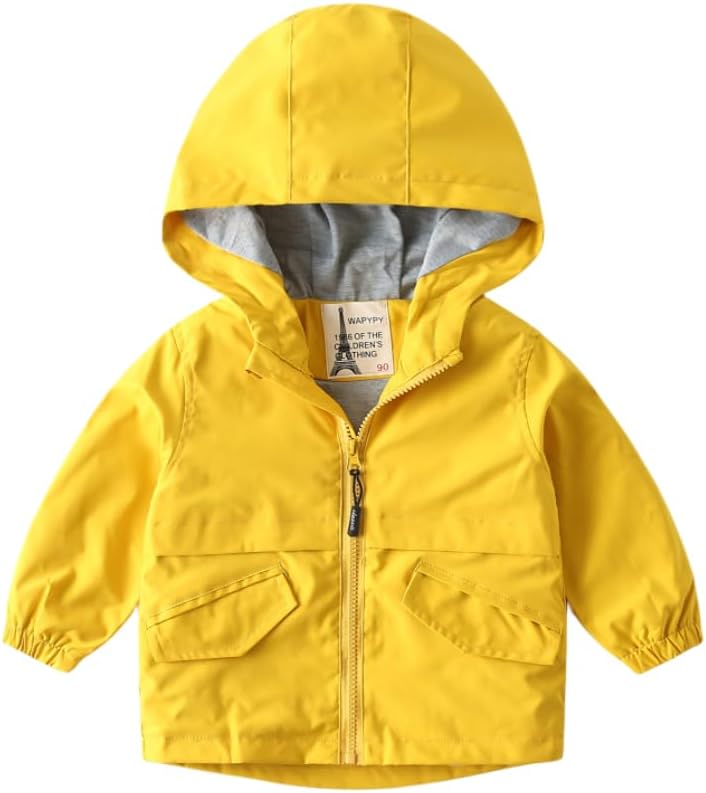Meufam Boys Girls Solid Color Rain Jackets