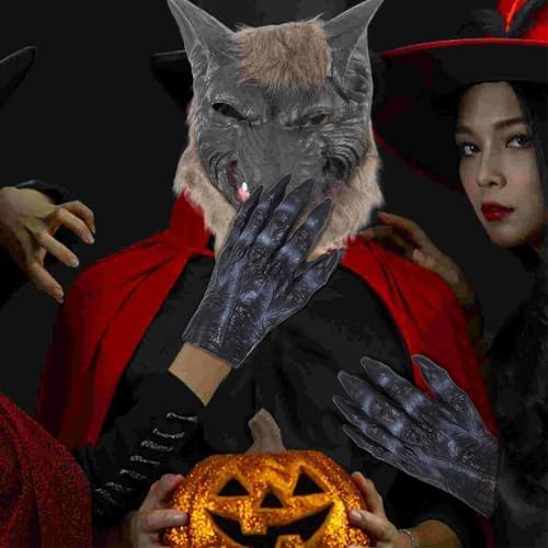 Halloween Costume Gloves for Adults - Flexible PVC Trick or Treat Trick