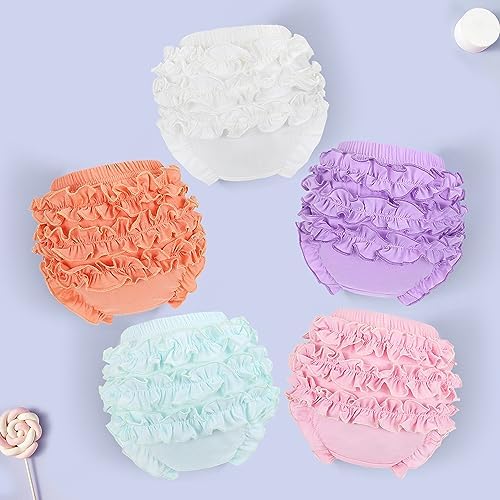 5-Pack Ruffle Diaper Covers for Toddler Girls