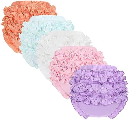 5-Pack Ruffle Diaper Covers for Toddler Girls