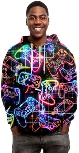Goodstoworld Unisex Cool 3D Fleece Liner Hoodie