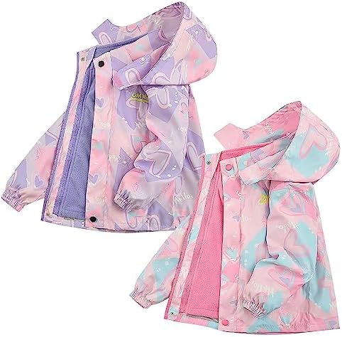 2Pcs waterproof jacket for girls windproof comfortable