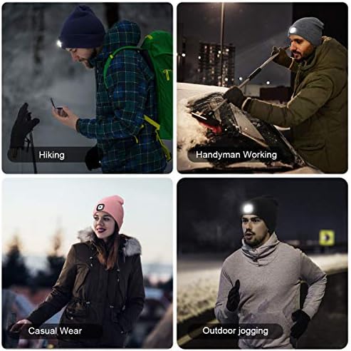 YunTuo LED beanie USB Rechargeable Winter Cap