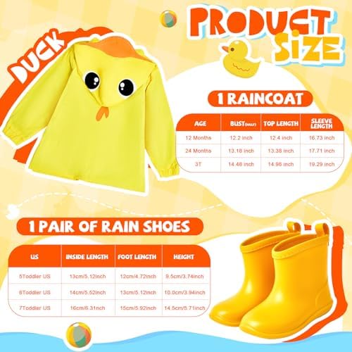 Twistover 2-Piece Toddler Rain Set for Little Ones