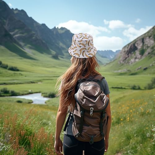 Fruit Print Bucket Hat Reversible Packable for Men Women