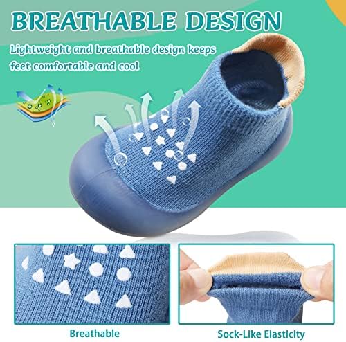 Eocom Cute Non-Skid Fluffy Toddler Booties for Walking