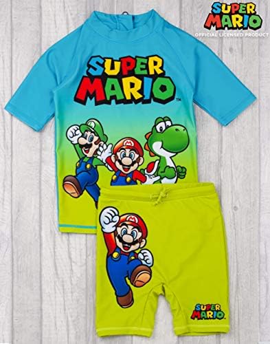 Two-Piece Boys Super Mario swimsuit UV50