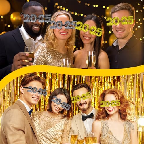 2025 Number Glitter Sunglasses